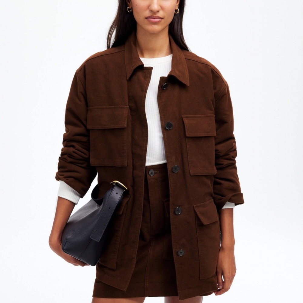 New MADEWELL Size XXL Flap-Pocket Field Jacket in Dark Chicory $298 NT117 - Picture 2 of 9